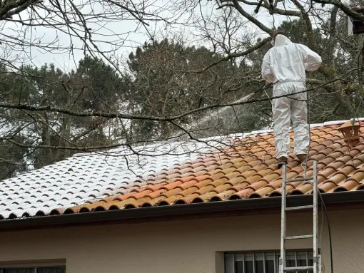 Application d'hydrofuge sur toiture à Langon, Bassin d'Arcachon, LSR HABITAT